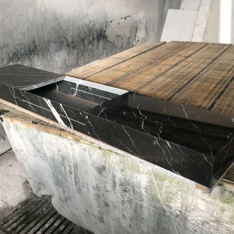 Custom made marble sink-top