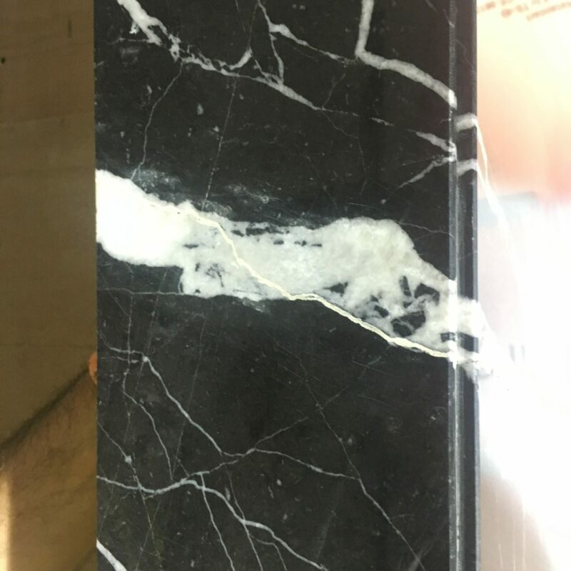 Bookmatched marble black