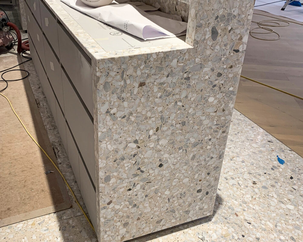 Terrazzo front desk Pellestrina 2